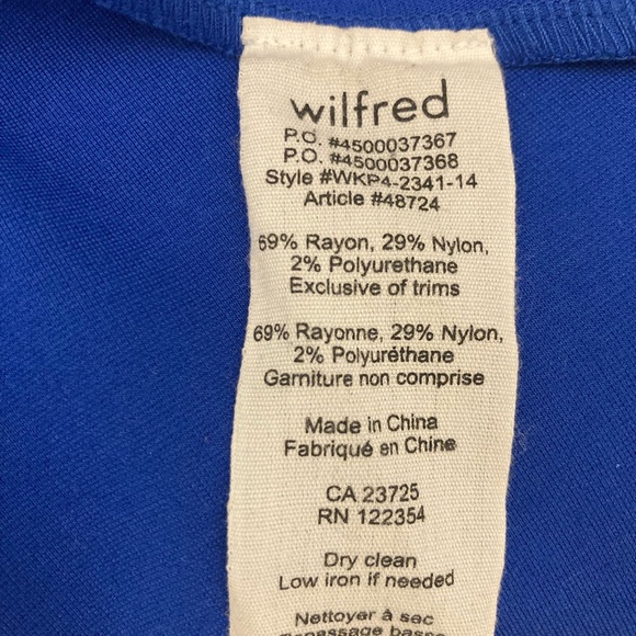 Aritzia Wilfred royal blue cap sleeve blouse - Picture 5 of 6